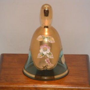 Pre-Owned Vintage Bohemia Glass Floral Decorative Glass Bell